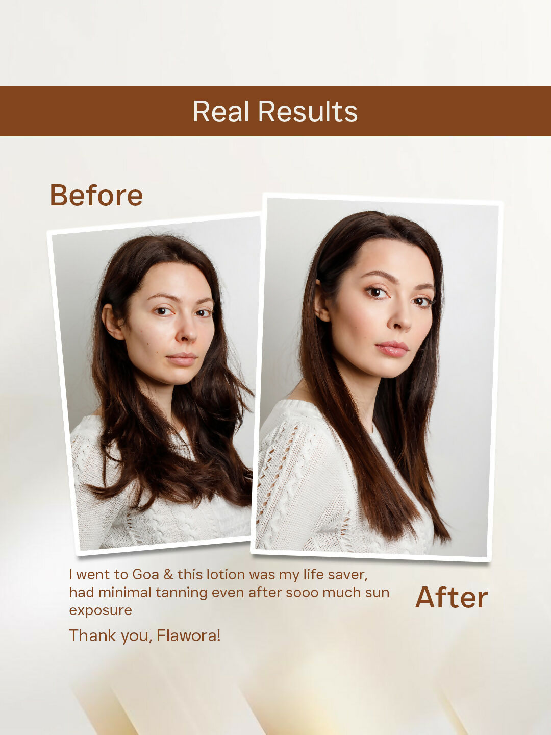 Flawora Anti-Grey Hair Serum, D-Tan Lotion and Gold Face Serum Combo