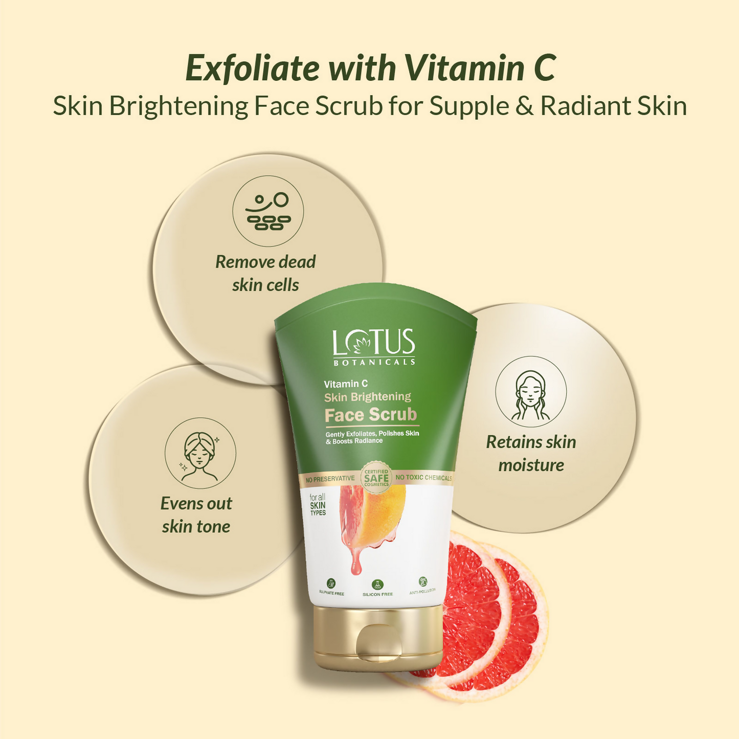 Lotus Botanicals Vitamin C Skin Brightening Face Scrub