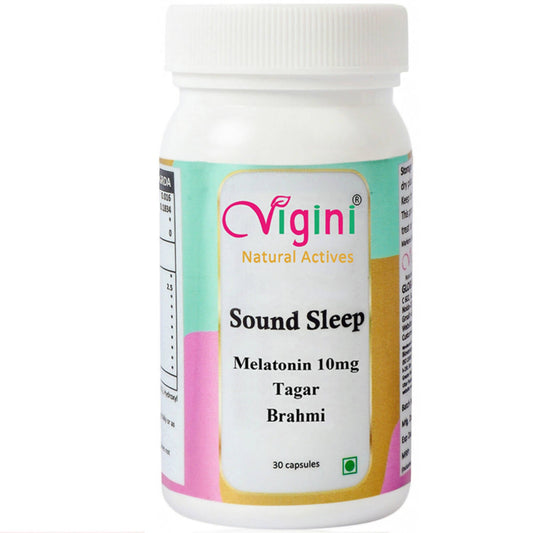 vigini natural active sound sleep capsules with melatonin tagar brahmi
