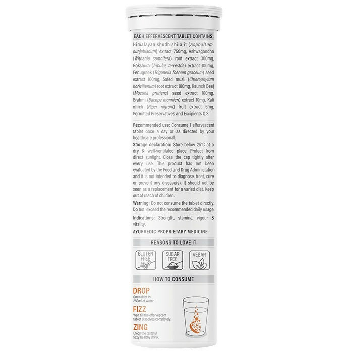 Zingavita Ayurveda Himalayan Sj Effervescent Tablets with Ashwagandha - Drmedicart