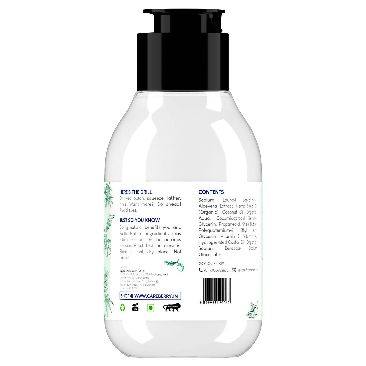 Careberry Hemp & Shea Butter Body Wash