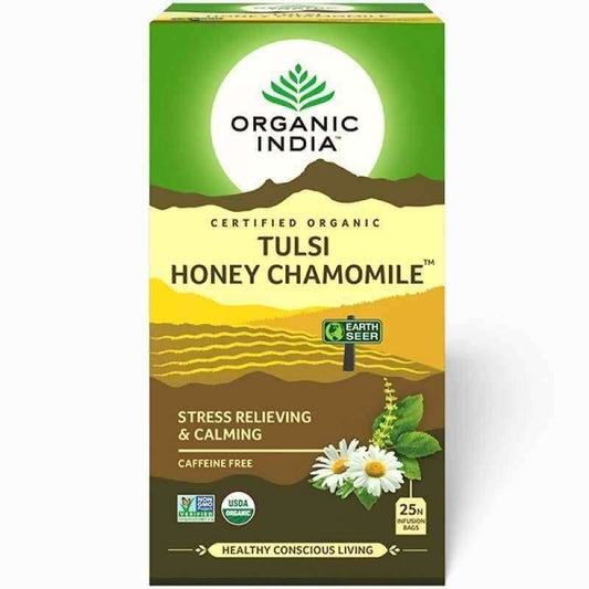Buy Organic India Tulsi Honey Chamomile 25 Tea Bags from DrMediCart, Ship from India to USA