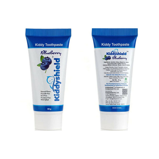 Buy Kiddyshield Fluoride Free Formula Baby Toothpaste Blueberry For Kids 1+ Years from DrMediCart, Ship from India to USA