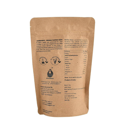 Buy Earthen Story Certified Organic Raw Pumpkin Seeds from DrMediCart, Ship from India to USA