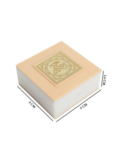 Golden Peacock White 24 CT Gold Polished Ram Darbar Prayer Box