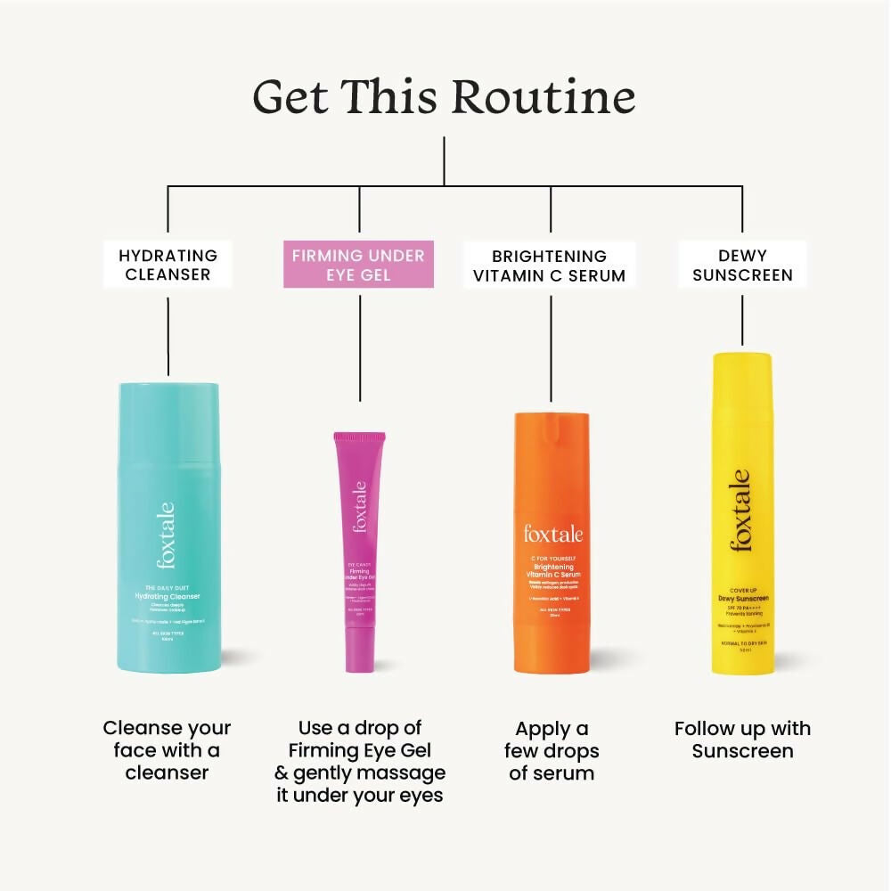 Foxtale Firming Eye Gel To Reduce Dark Circles, Puffy Eyes, Fine Lines and Inflammation