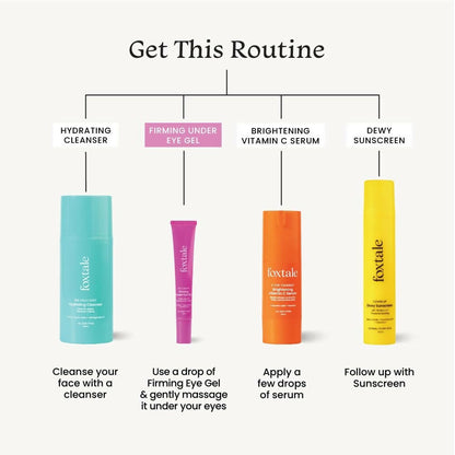 Foxtale Firming Eye Gel To Reduce Dark Circles, Puffy Eyes, Fine Lines and Inflammation