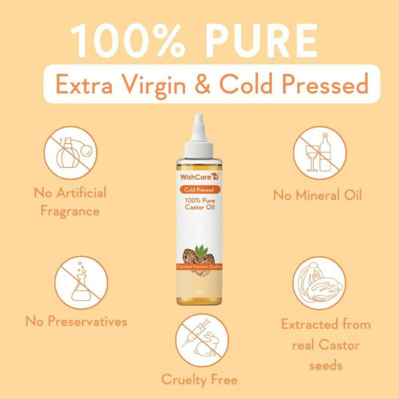 Wishcare Cold Pressed Extra-Virgin Coconut Oil & Castor Oil Combo