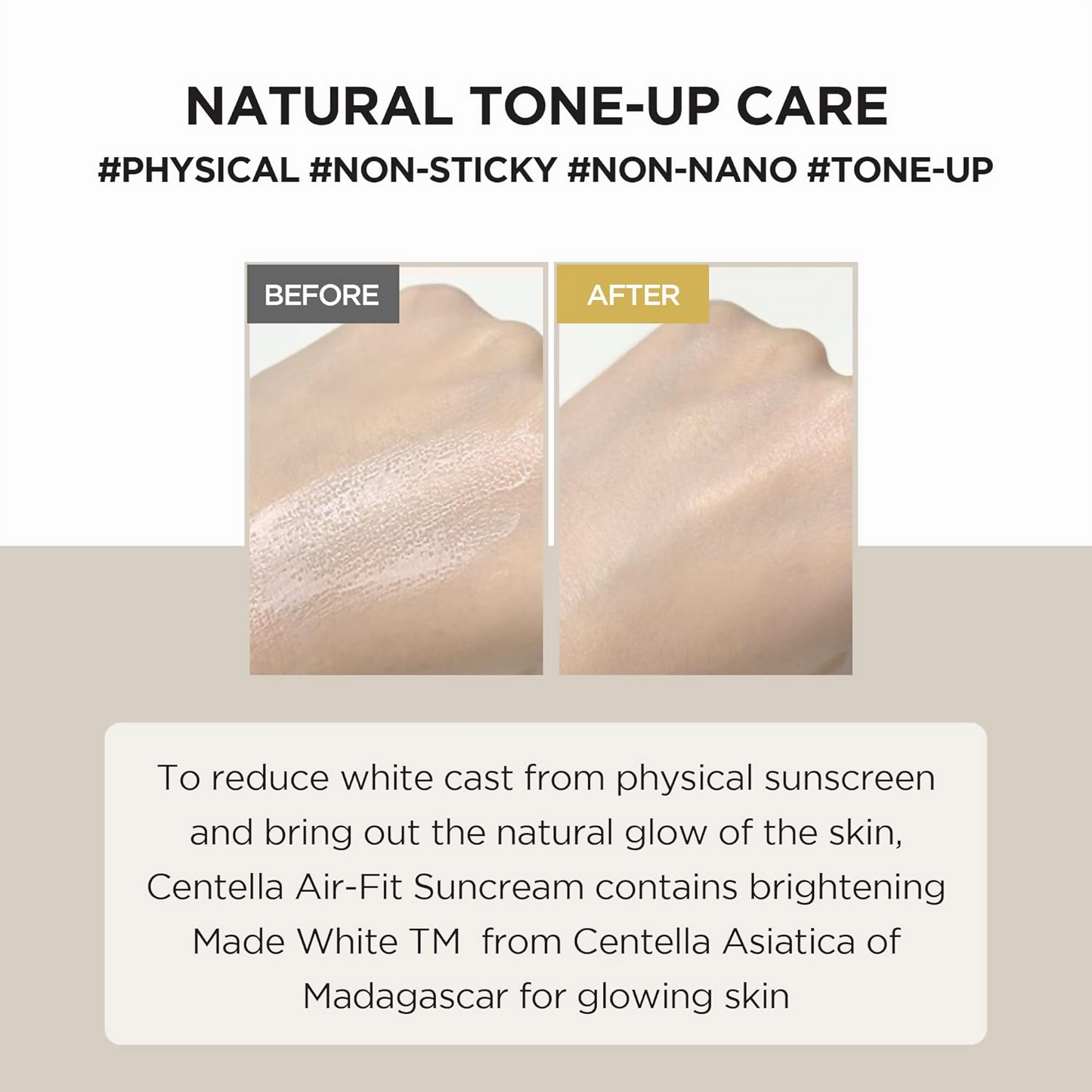 SKIN1004 Madagascar Centella Air-Fit All Skin Type Suncream Plus, Spf50+ Pa++++