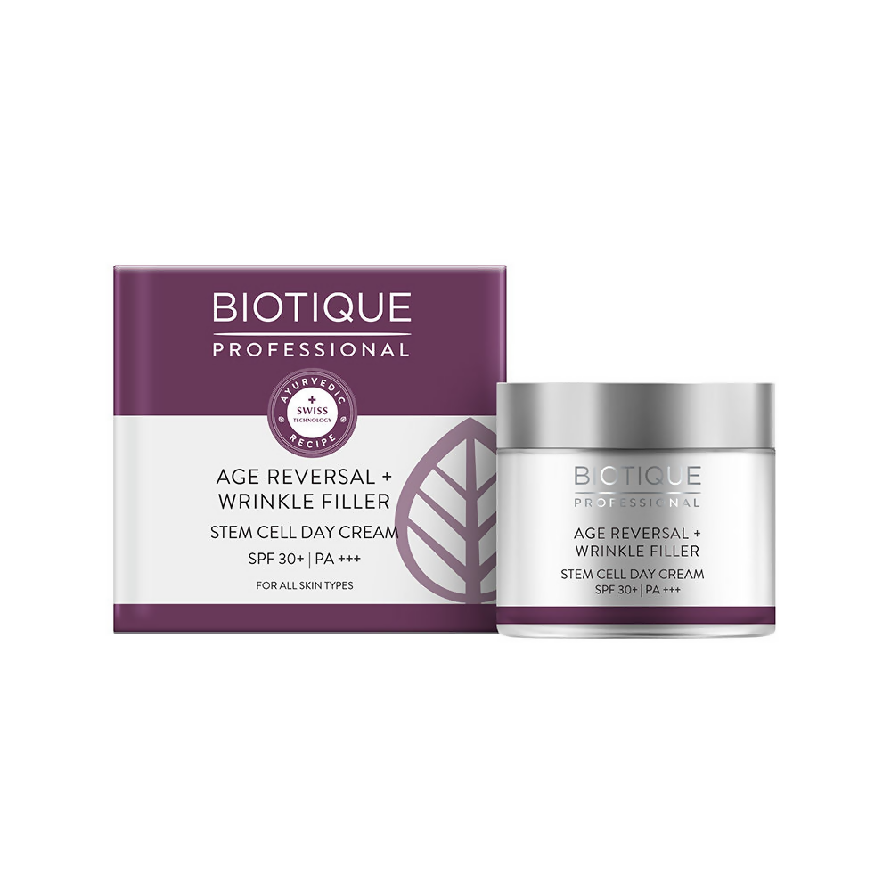Biotique Professional Age Reversal + Wrinkle Filler Stem Cell Day Cream SPF 30