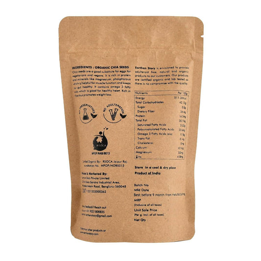 Buy Earthen Story Certified Organic Chia Seeds from DrMediCart, Ship from India to USA