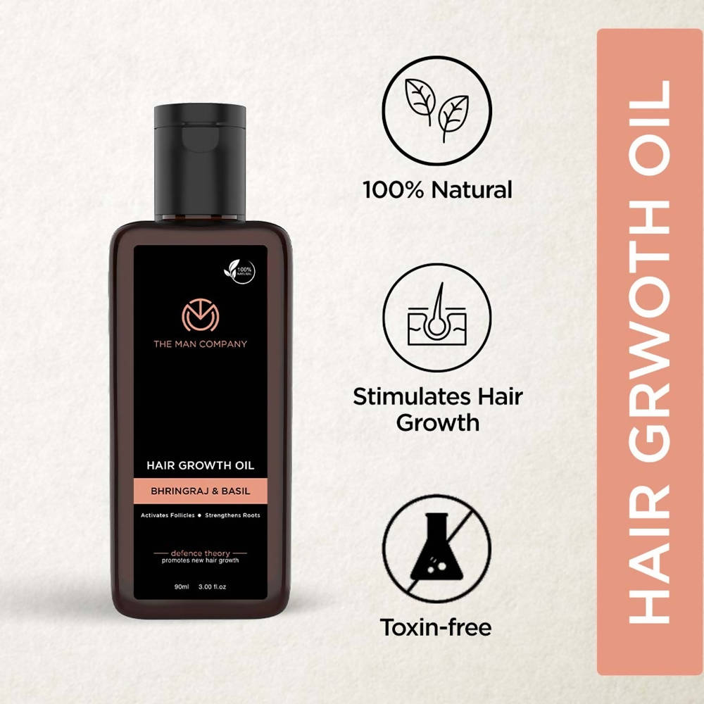 The Man Company Hair Growth Oil Bhringraj & Basil - Drmedicart