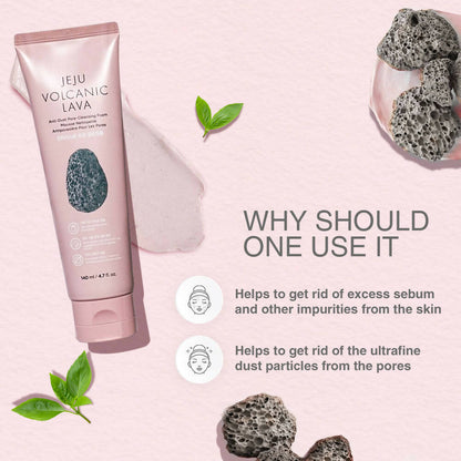The Face Shop Jeju Volcanic Lava Cleansing Foam - Korean Skincare