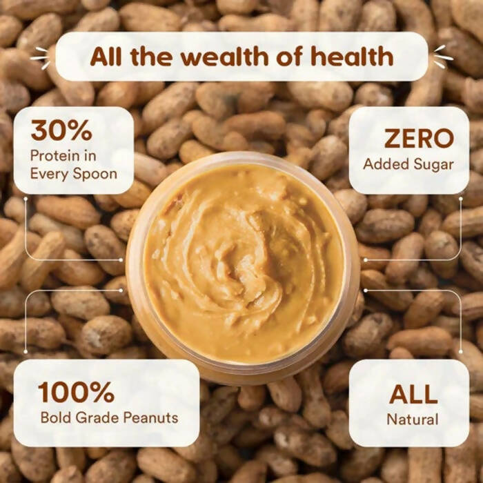 Wow Life Science Crunchy Unsweetened Peanut Butter