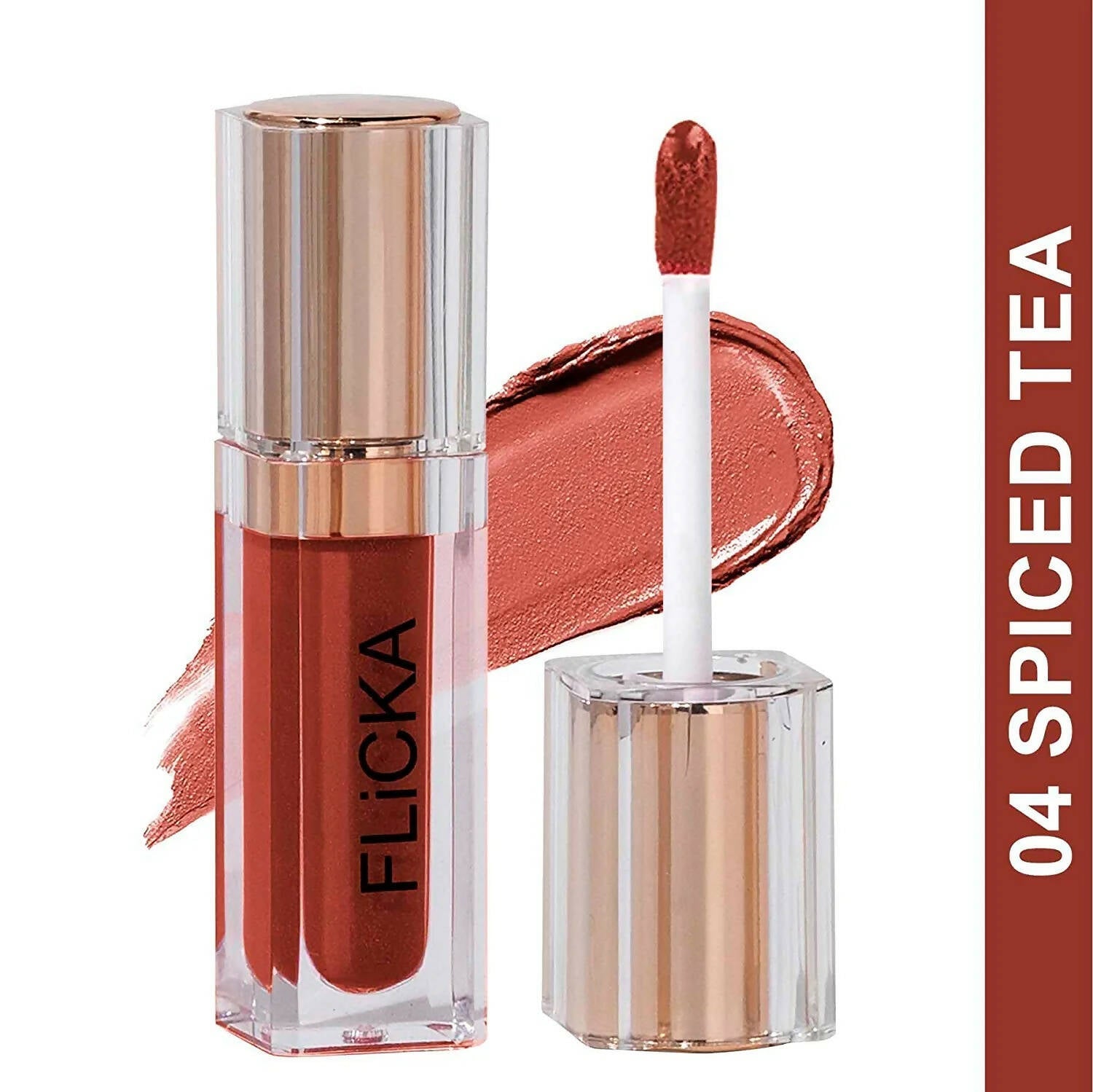 FLiCKA R U Ready Matte Finish liquid Lipstick Shade 04 Spiced Tea - DrMediCart