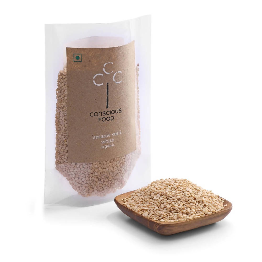 Conscious Food Natural White Sesame Seeds (Til)