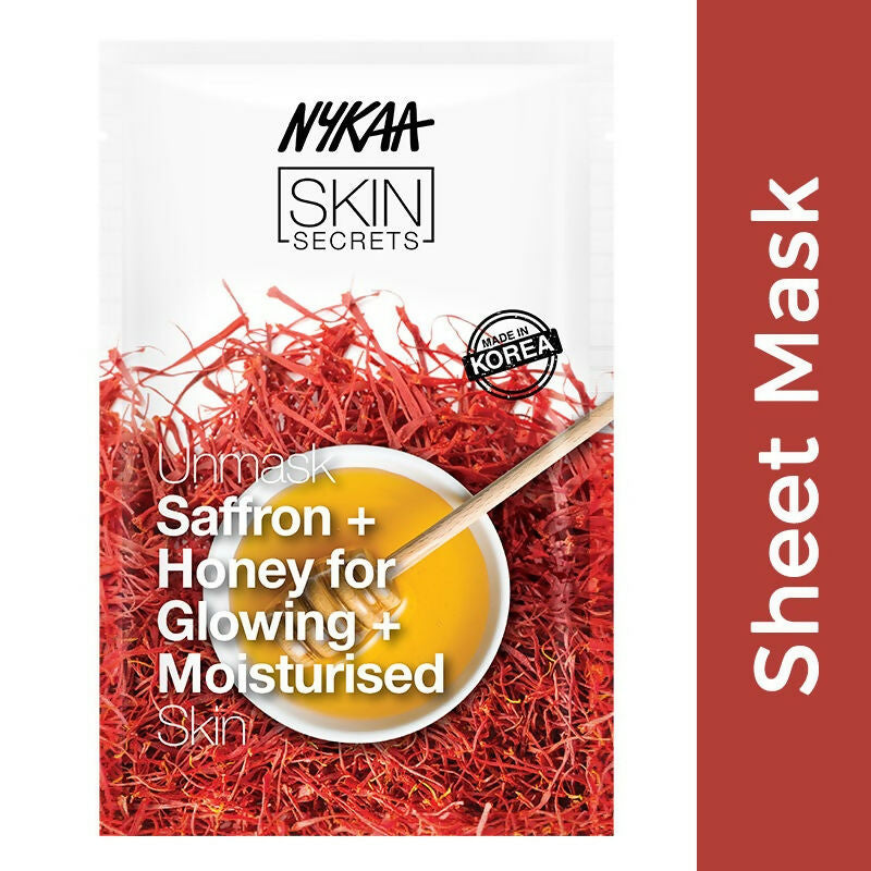 Nykaa Skin Secrets Indian Rituals Saffron + Honey Sheet Mask For Glowing & Moisturised Skin