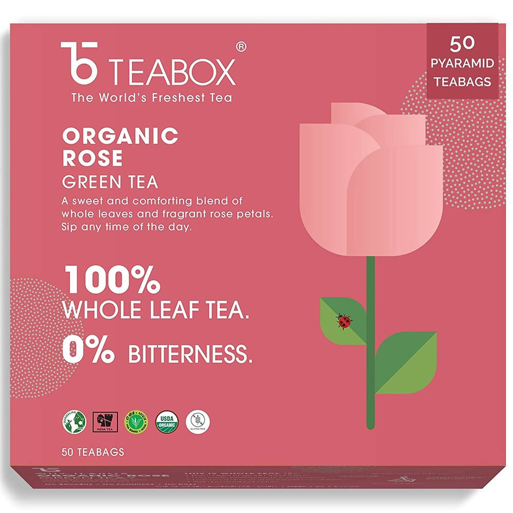 Teabox Organic Rose Green Tea Bags - Drmedicart