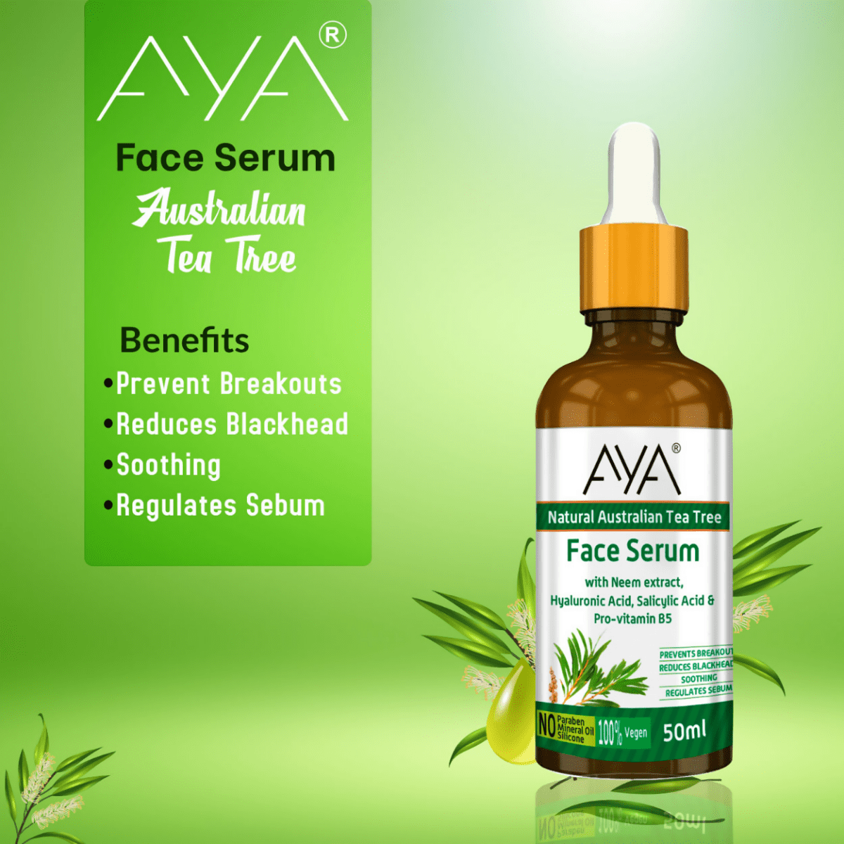 AYA Natural Australian Tea Tree Face Serum