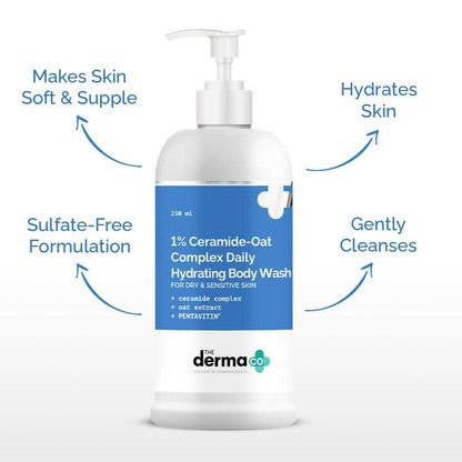 The Derma Co 1% Ceramide-Oats Complex Daily Hydrating Body Wash - Drmedicart