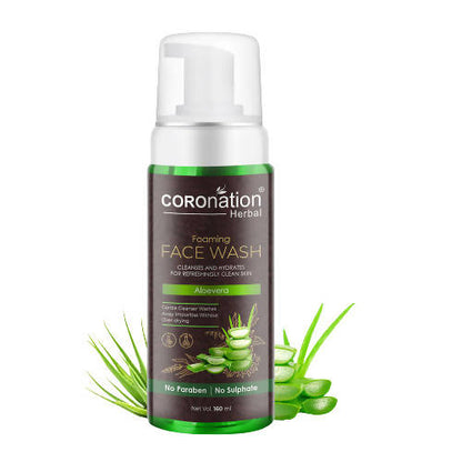 Coronation Herbal Aloevera Foaming Face Wash