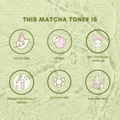 The Skin Diet Company Matcha Green Tea Toner Hydrates, Clarifies Pores, Alcohol-Free, For Oily Skin