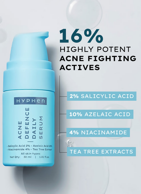 Hyphen By Kriti Sanon Acne Defence Daily Serum With 2% Salicylic Acid Treats Active Acne Prevents Breakouts