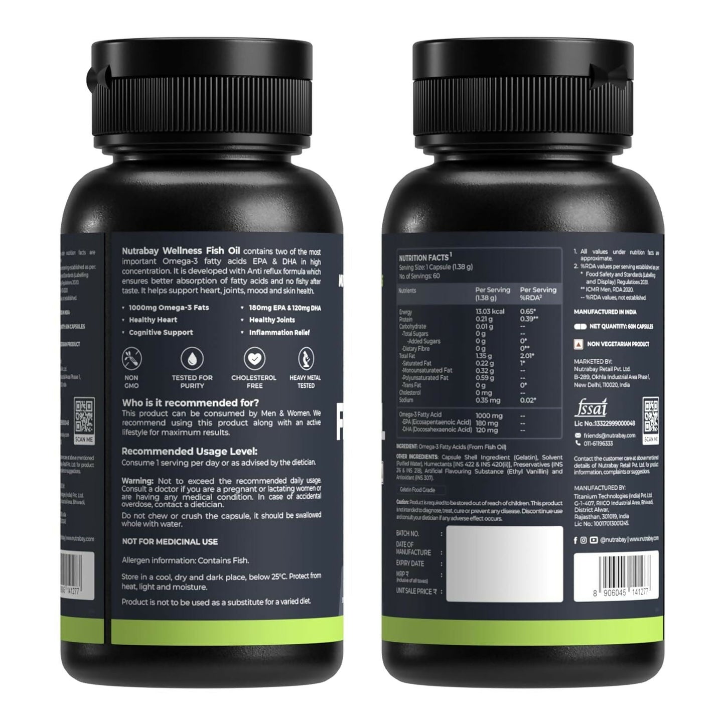 Nutrabay Wellness Omega 3 Fish Oil Capsules
