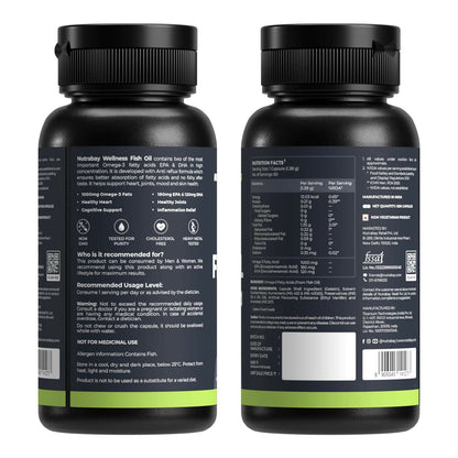 Nutrabay Wellness Omega 3 Fish Oil Capsules