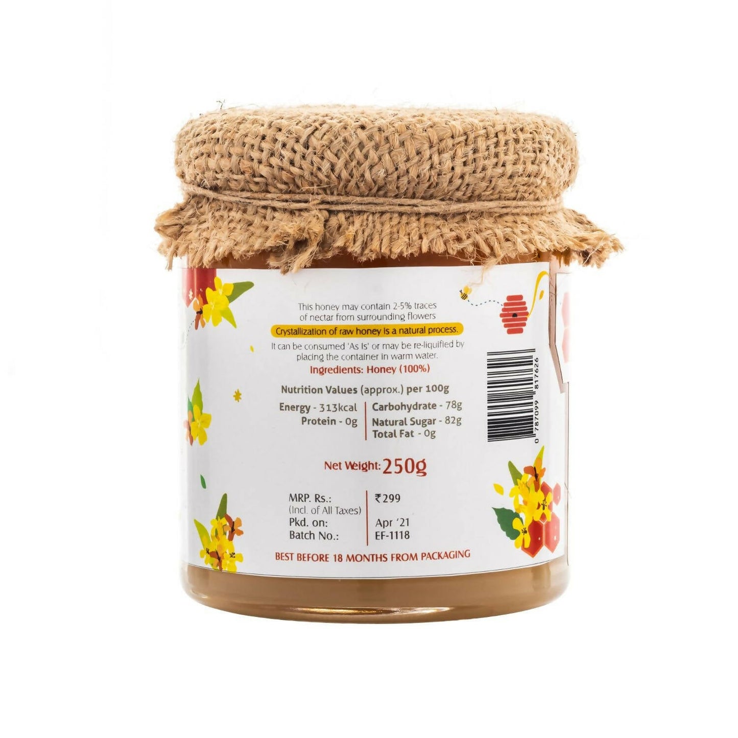 HoneyVeda Premium Raw Mustard Honey