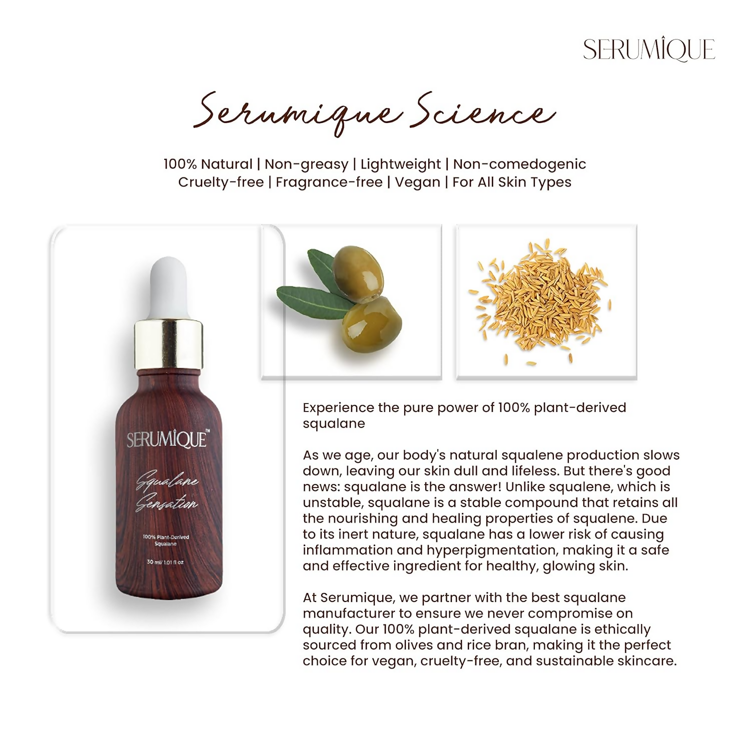 Serumique 100% Squalane Face Oil