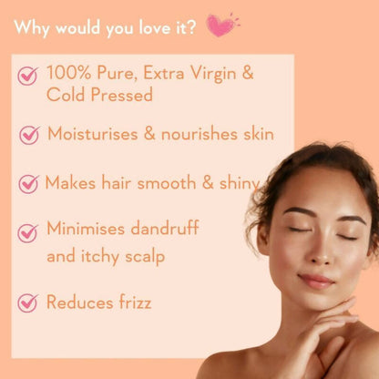 Wishcare 100% Pure Cold Pressed Extra-Virgin Coconut Oil & Jamaican Black Castor Oil