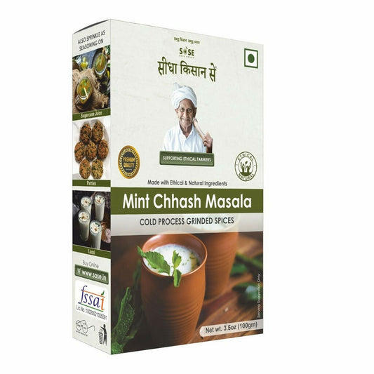 Gir Sidha Kisan Se Natural Mint Chhash Masala