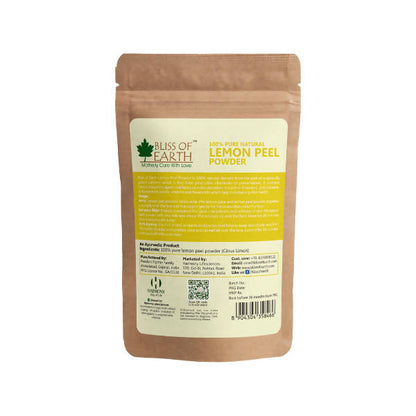 Bliss of Earth Genuine Pure Natural Lemon Peel Powder