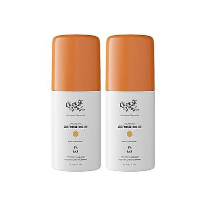 Chemist at Play UnderArm Roll On Fragrance Free, Prevents Body Odour, Brightens Skin & Exfoliates Underarm