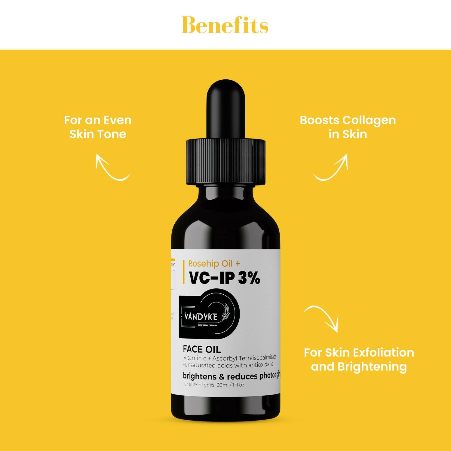 Vandyke Rosehip Oil + VC-IP 3% Face Oil - DrMediCart