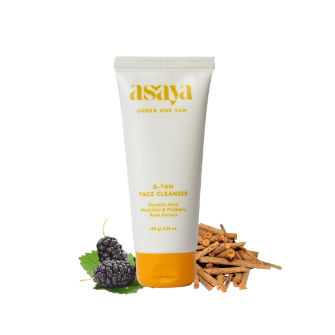 Asaya Detan Face Cleanser With Glycolic Acid, Berry Extract & Manjistha For Men & Women