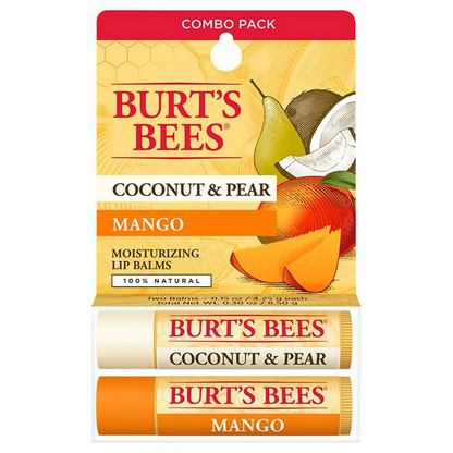 Burt's Bees Natural Moisturizing Lip Balms (Coconut & Pear and Mango)