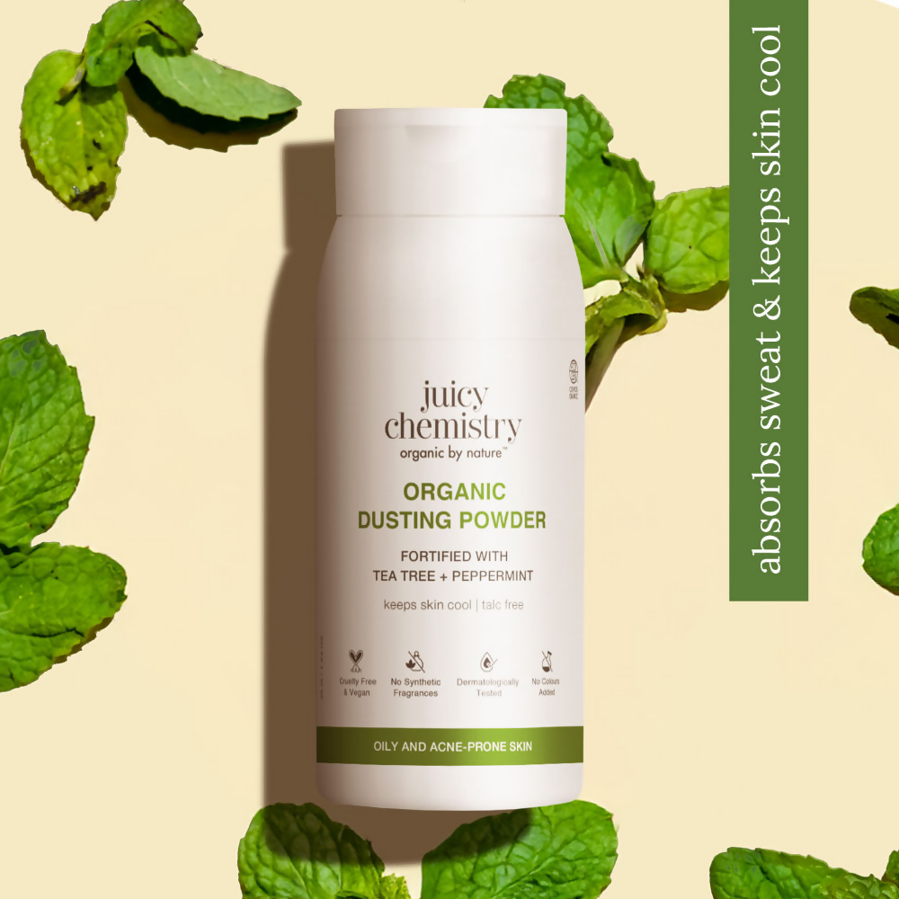 Juicy Chemistry Organic Dusting Powder Fortified With Tea Tree & Peppermint