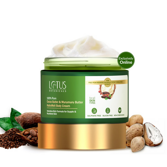 Lotus Botanicals 100% Pure Cocoa Butter & Murumuru Butter HydraMelt Body Cream
