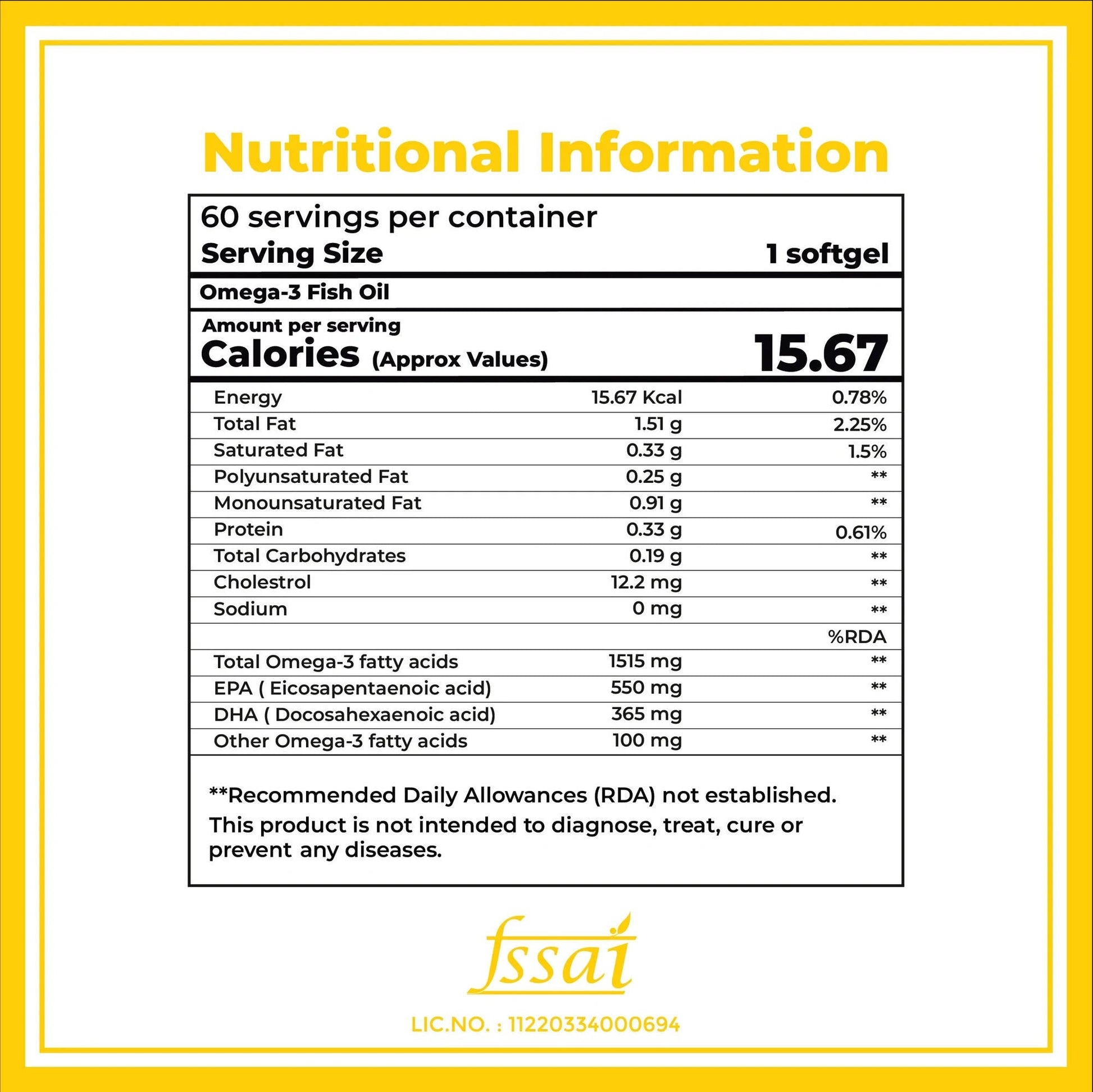 Boldfit Omega-3 Fish Oil Triple Strength Softgels