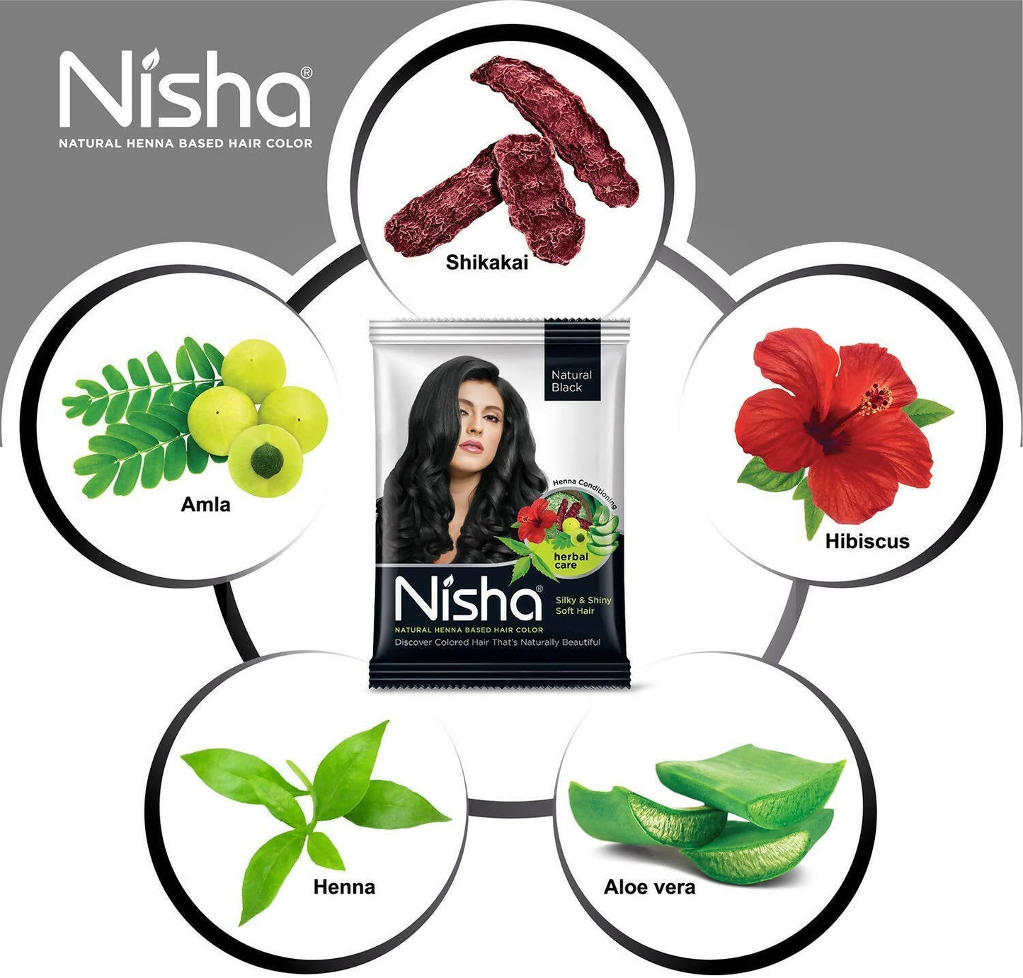 Nisha Henna Based Hair Color Natural Black - DrMediCart