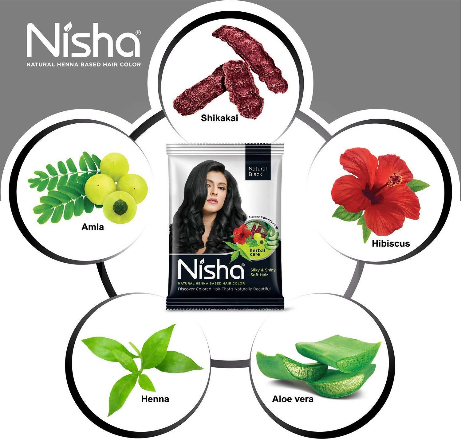 Nisha Henna Based Hair Color Natural Black - DrMediCart