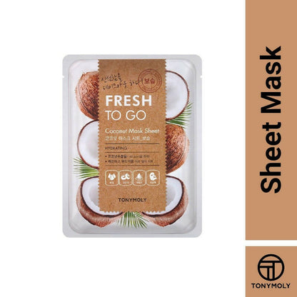 Tonymoly Fresh To Go Coconut Mask Sheet Hydrating - Korean Skincare