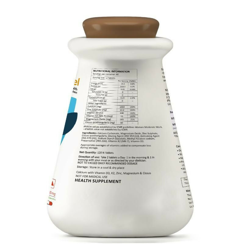 MyFitFuel Calcium+ & Vitamin D3, K2 (MK7), Zinc, Magnesium & Cissus Tablets