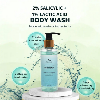 The Wellness Shop 2% Salicylic+1% Lactic Acid Body Wash - Drmedicart