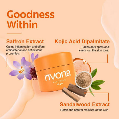 Rivona Naturals Honey And Saffron Face Moisturizing Cream