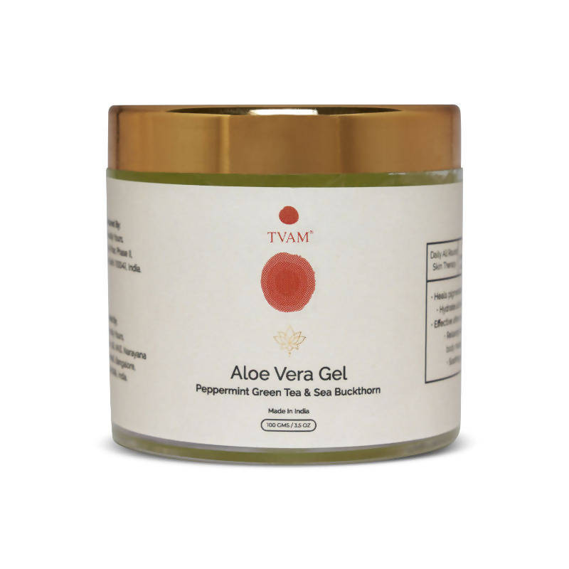 Tvam Peppermint, Green Tea & Sea Buckthorn Aloe Vera Gel