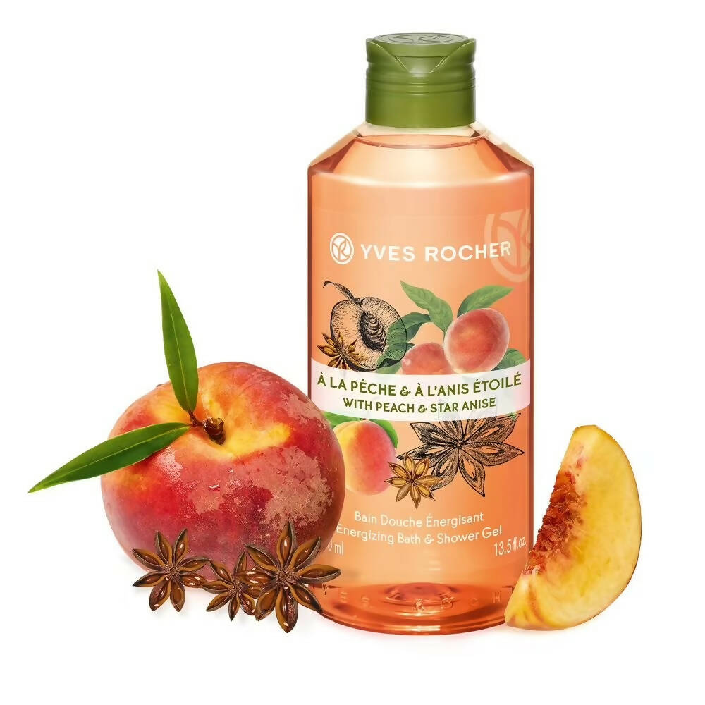 Yves Rocher Peach Star Anise Energizing Bath & Shower Gel - DrMediCart