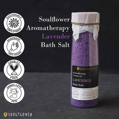 Soulflower Aromatherapy Essential Oil Lavender Bath Salt - DrMediCart